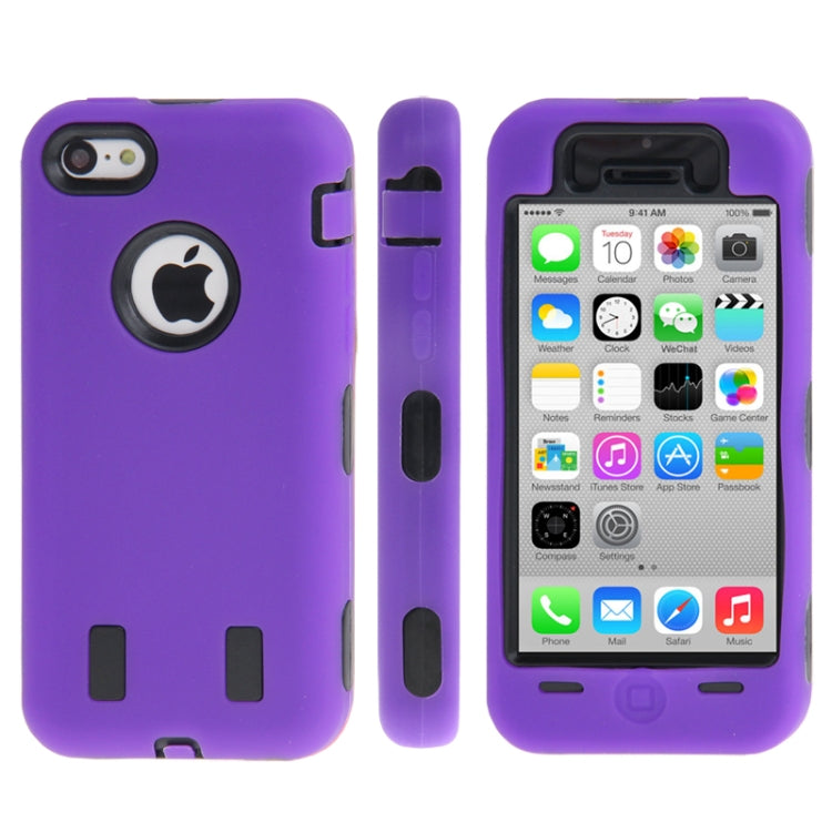 Anti-scratch Plastic + Silicon Combination Case for iPhone 5C