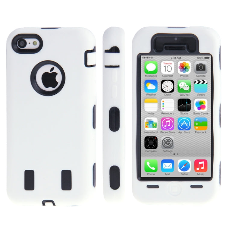 Anti-scratch Plastic + Silicon Combination Case for iPhone 5C