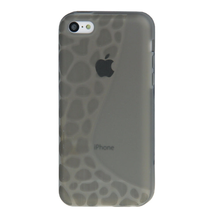 Touch Screen Cover Pebble Pattern Horizontal Flip TPU Case for iPhone 5C