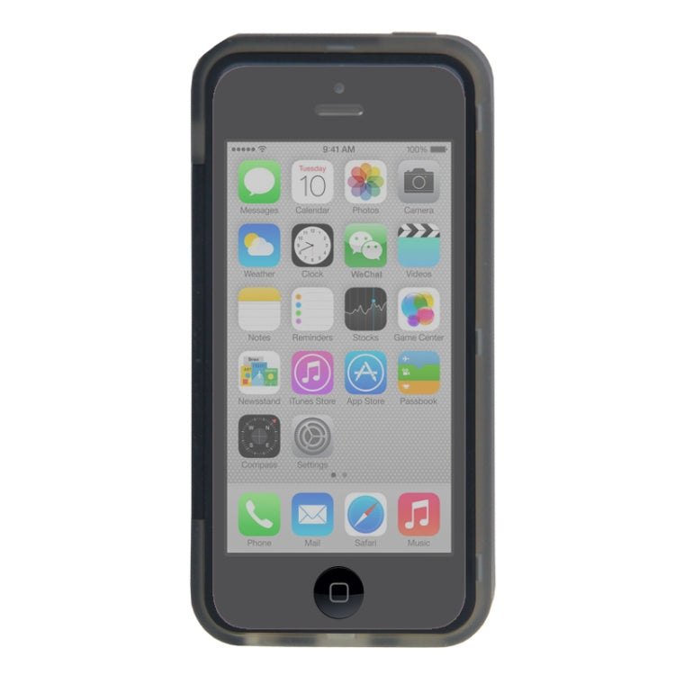 Touch Screen Cover Pebble Pattern Horizontal Flip TPU Case for iPhone 5C
