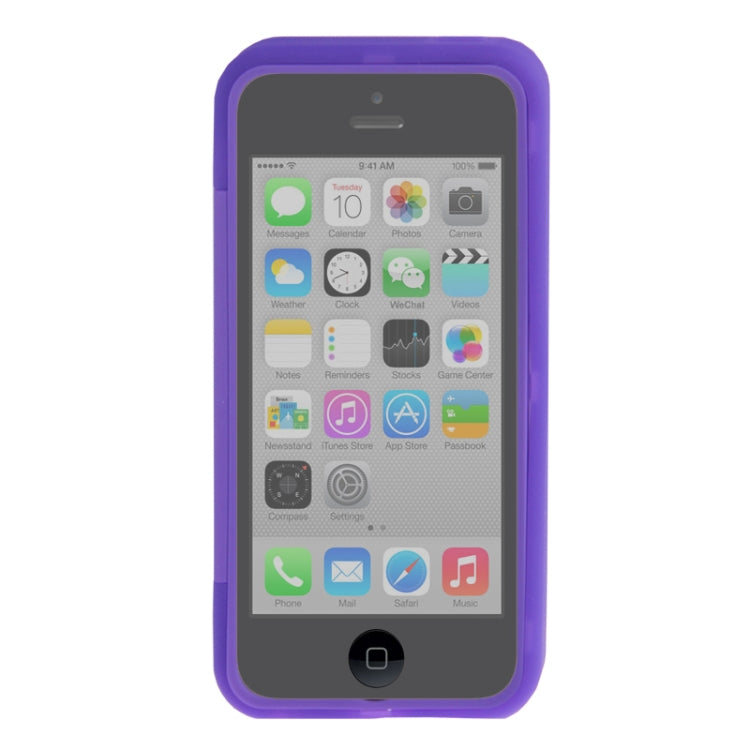 Touch Screen Cover Pebble Pattern Horizontal Flip TPU Case for iPhone 5C