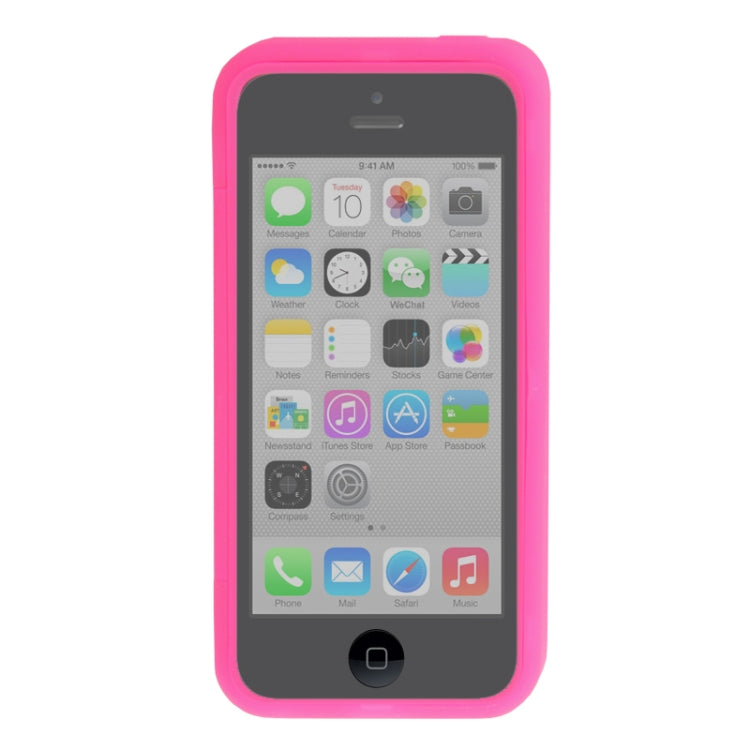 Touch Screen Cover Pebble Pattern Horizontal Flip TPU Case for iPhone 5C