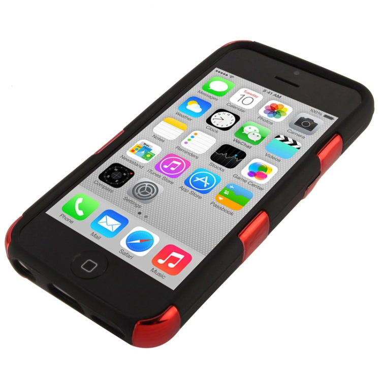 Skull Pattern Silicon + Plastic Case for iPhone 5C