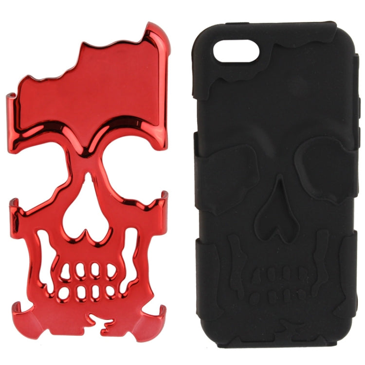 Skull Pattern Silicon + Plastic Case for iPhone 5C