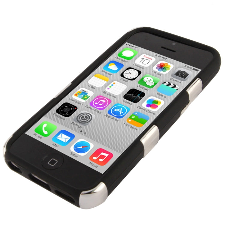 Skull Pattern Silicon + Plastic Case for iPhone 5C