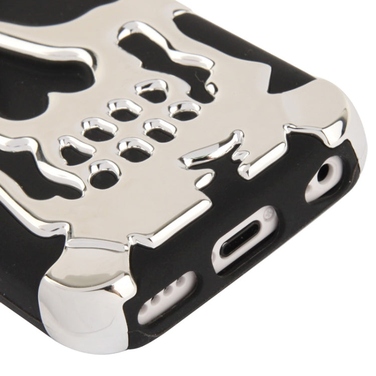 Skull Pattern Silicon + Plastic Case for iPhone 5C