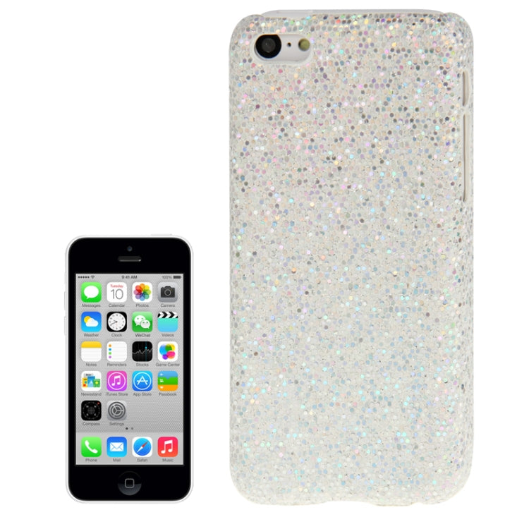 Glitter Powder Skinning Plating Plastic Case for iPhone 5C