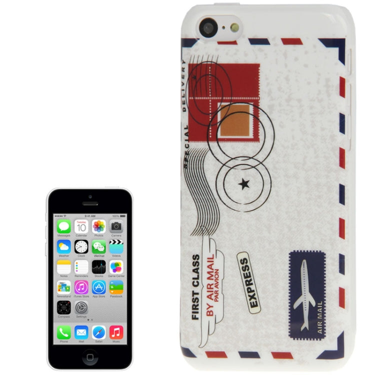 Envelope Pattern Plastic Case for iPhone 5C