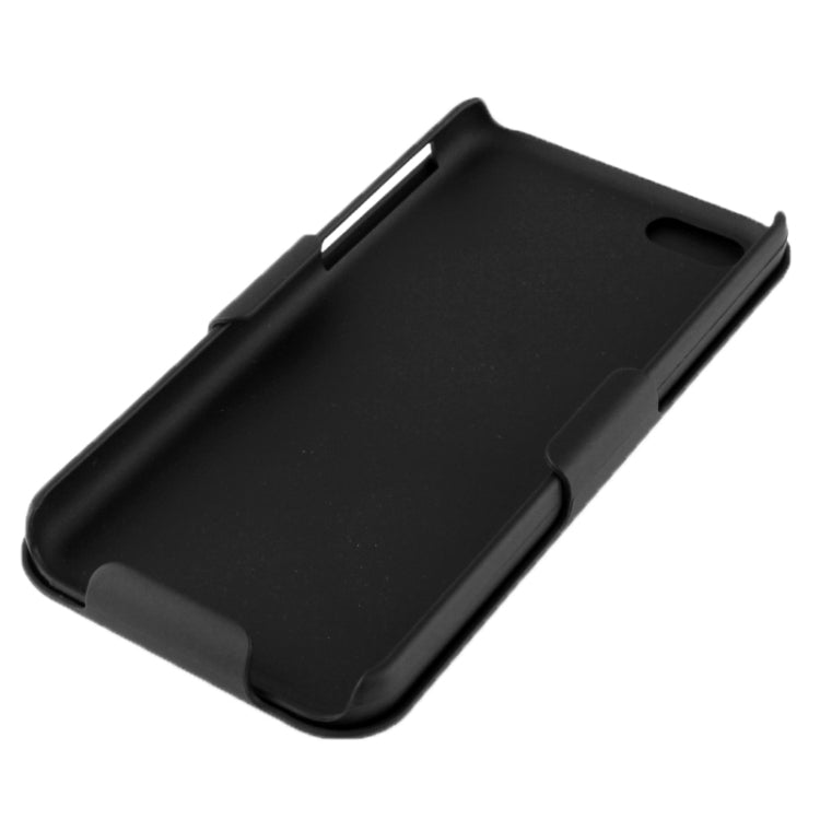 Belt Clip with 360 Degrees Rotates Holster Stripes Frosted Plastic Case + Stand for iPhone 5C(Black)