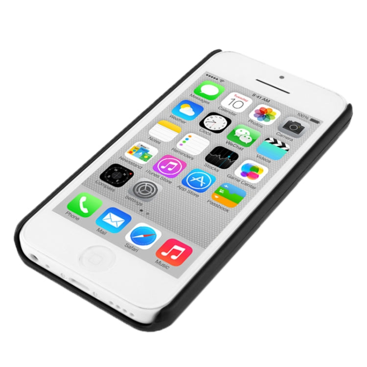 Belt Clip with 360 Degrees Rotates Holster Stripes Frosted Plastic Case + Stand for iPhone 5C(Black)