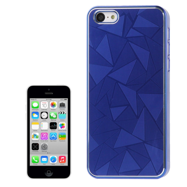 Geometric Triangle Pattern Metal Paste Plating Skinning Plastic Case for iPhone 5C