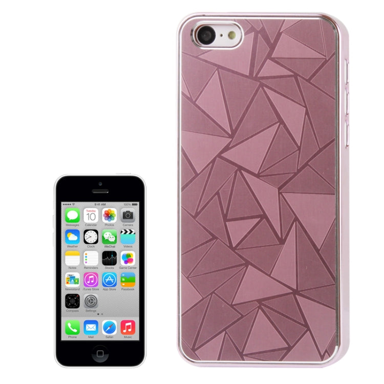 Geometric Triangle Pattern Metal Paste Plating Skinning Plastic Case for iPhone 5C