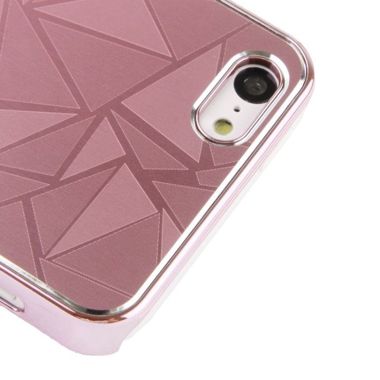 Geometric Triangle Pattern Metal Paste Plating Skinning Plastic Case for iPhone 5C