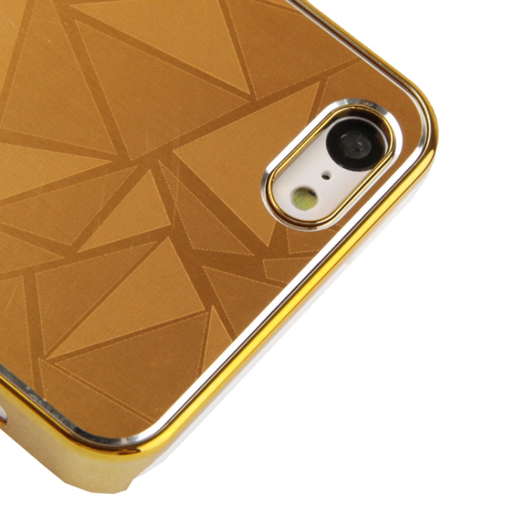 Geometric Triangle Pattern Metal Paste Plating Skinning Plastic Case for iPhone 5C