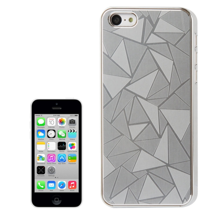 Geometric Triangle Pattern Metal Paste Plating Skinning Plastic Case for iPhone 5C