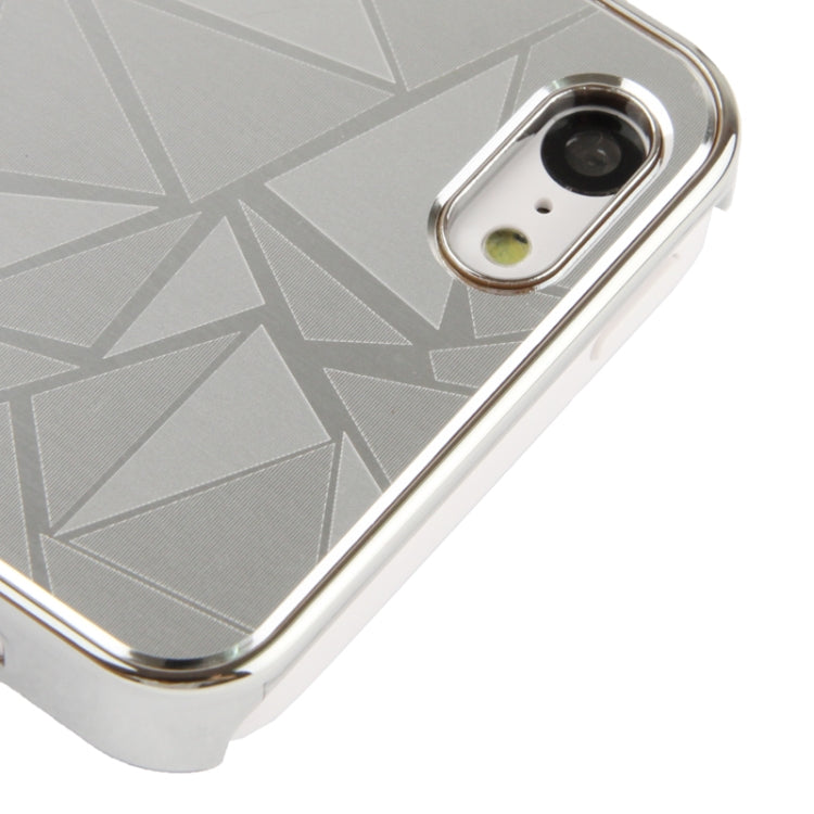Geometric Triangle Pattern Metal Paste Plating Skinning Plastic Case for iPhone 5C