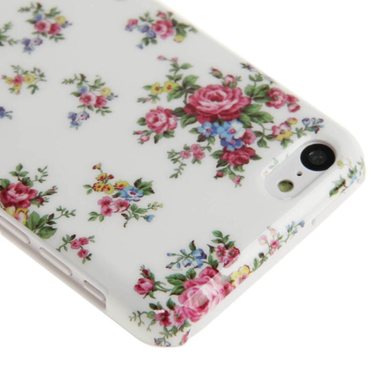 Smooth Chinese Rose Pattern Plastic Case for iPhone 5C