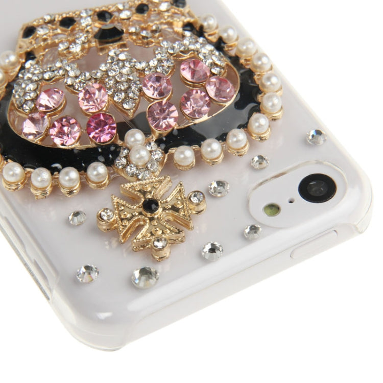 DIY Style 3D Crown Pattern Diamond Encrusted Crystal Case for iPhone 5C