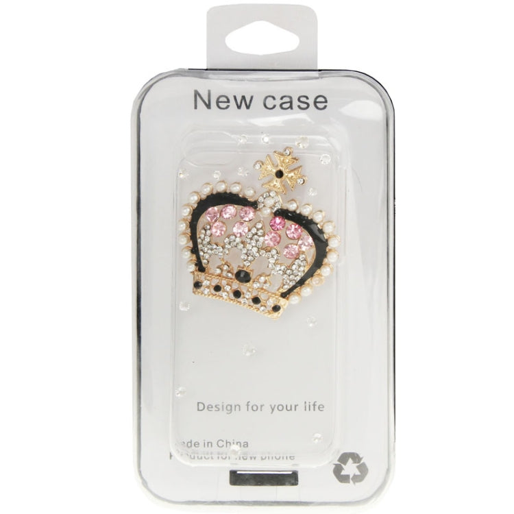 DIY Style 3D Crown Pattern Diamond Encrusted Crystal Case for iPhone 5C