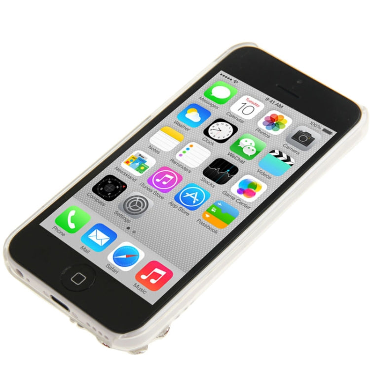 DIY Style 3D Flower Pattern Diamond Encrusted Crystal Case for iPhone 5C