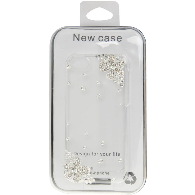 DIY Style 3D Flower Pattern Diamond Encrusted Crystal Case for iPhone 5C