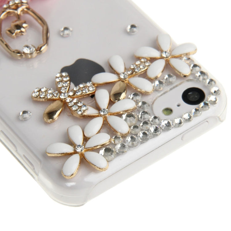 DIY Style 3D Dancing Ballet Girl Pattern Diamond Encrusted Crystal Case for iPhone 5C