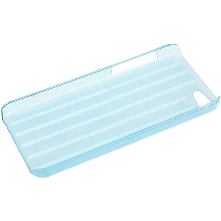 0.4mm Ultra Thin Vertical Stripes Pattern Plastic Case for iPhone 5C(Blue)