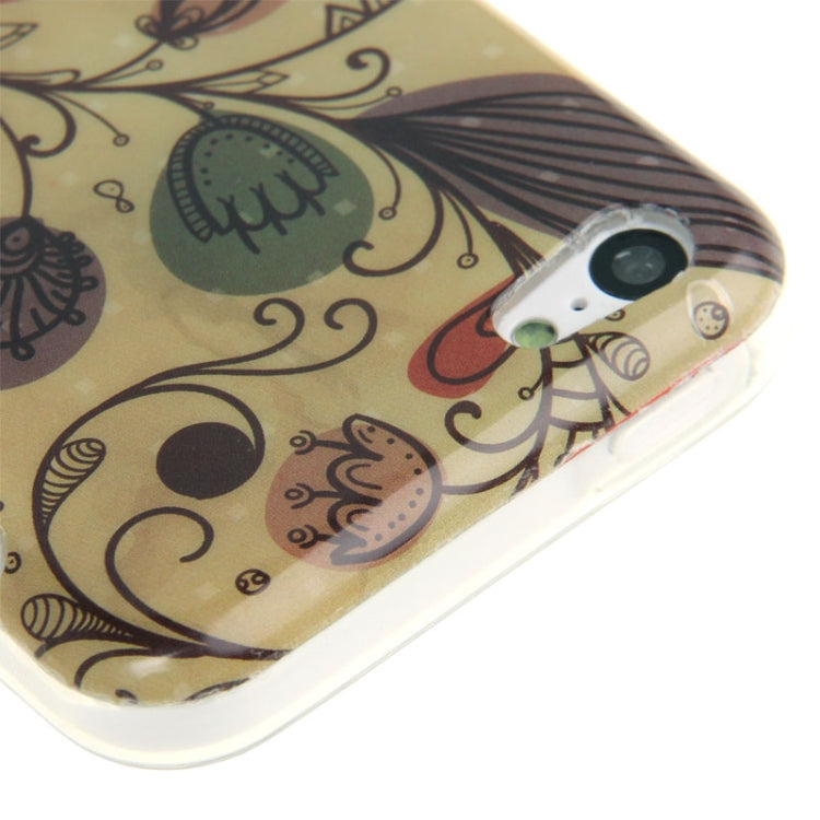 Creative Plant Pattern TPU Protective Case for iPhone 5C