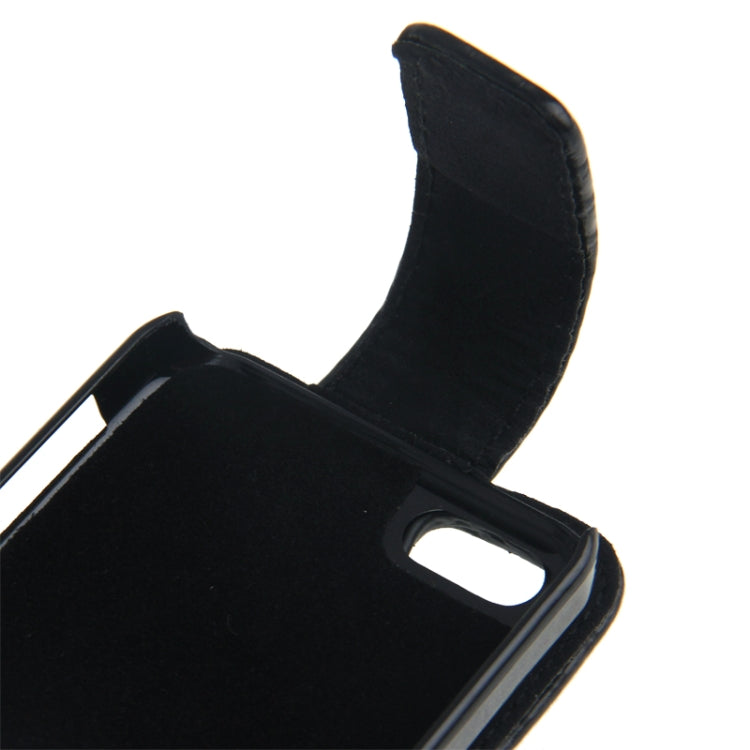 Carbon Fiber Texture Vertical Flip Leather Case for iPhone 5C(Black)