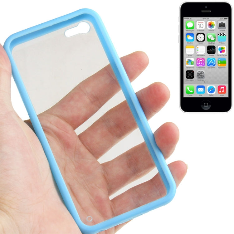 Transparent Plastic + TPU Frame Case for iPhone 5C