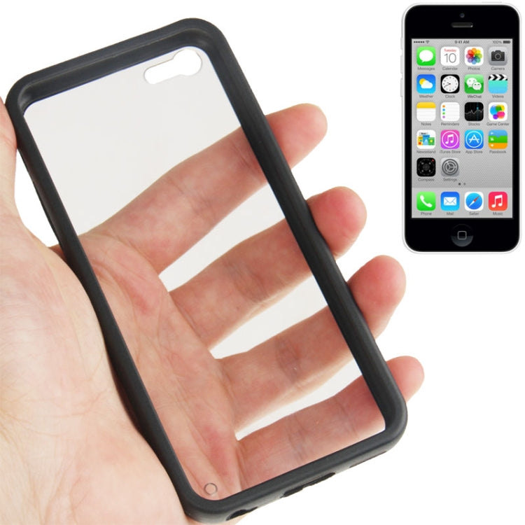 Transparent Plastic + TPU Frame Case for iPhone 5C