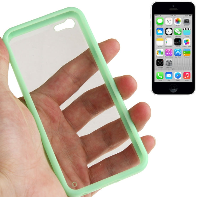 Transparent Plastic + TPU Frame Case for iPhone 5C