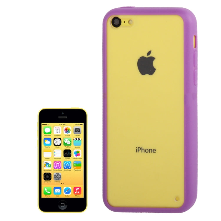 Transparent Plastic + TPU Frame Case for iPhone 5C