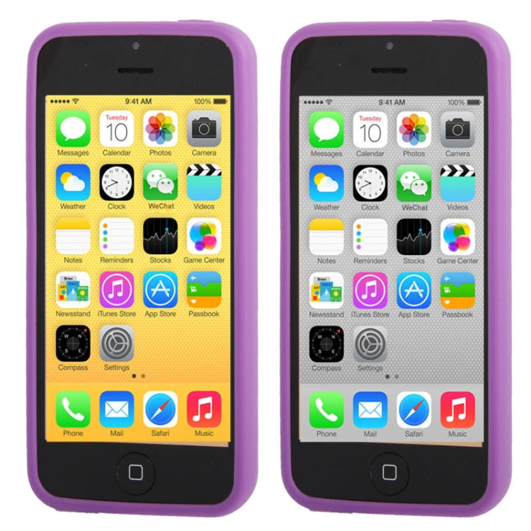 Transparent Plastic + TPU Frame Case for iPhone 5C