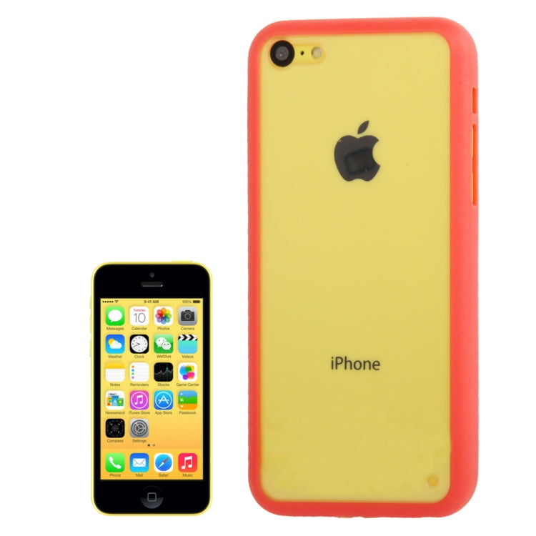 Transparent Plastic + TPU Frame Case for iPhone 5C