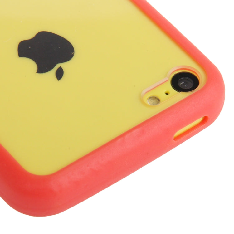 Transparent Plastic + TPU Frame Case for iPhone 5C