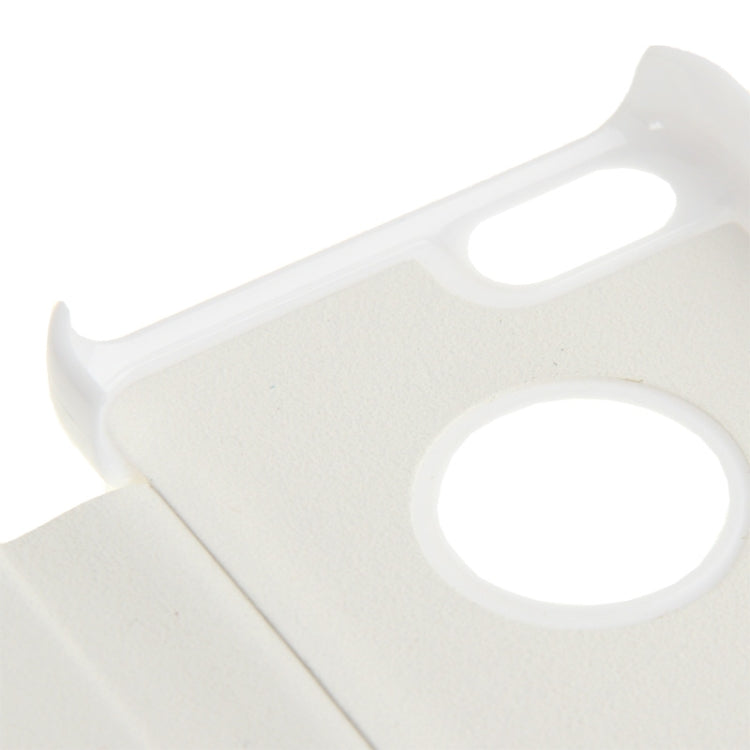 Brushed Texture Horizontal Flip Leather Case for iPhone 5C(White)