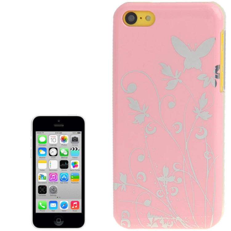 Butterfly Pattern Smooth Surface Plastic Case for iPhone 5C