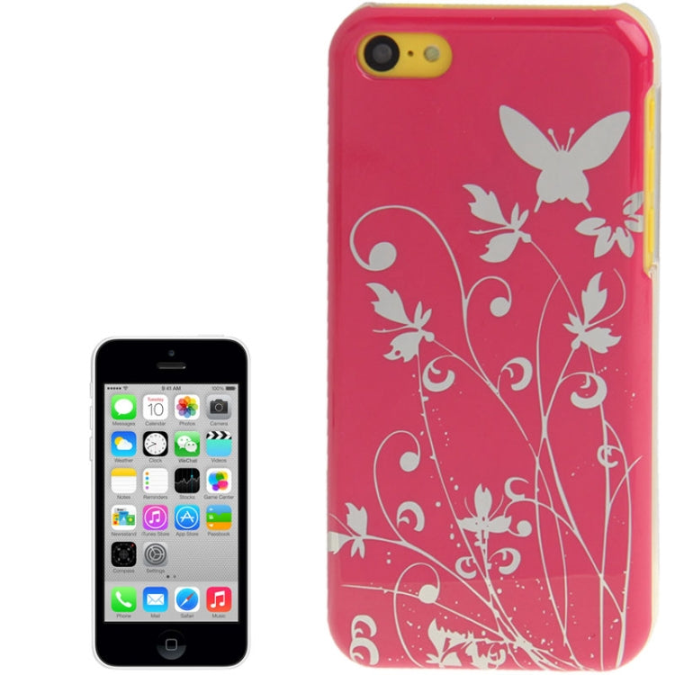 Butterfly Pattern Smooth Surface Plastic Case for iPhone 5C