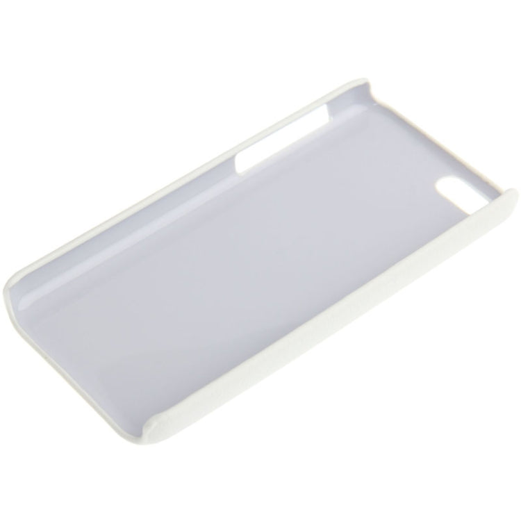Litchi Texture Skinning Plating Plastic Case for iPhone 5C(White)