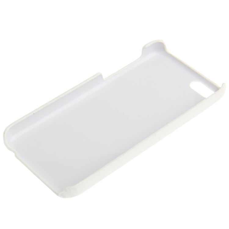 Carbon Fiber Texture Skinning Plating Plastic Case for iPhone 5C(White)