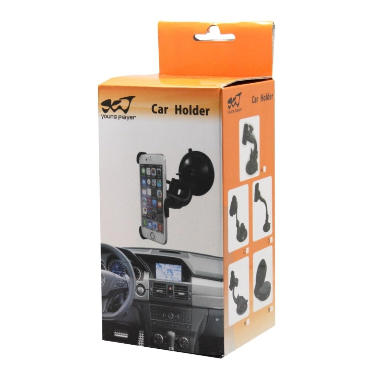 Young Player 360 Degree Rotatable Car Sucker Holder, For iPhone 5 & 5C & 5S(Black)