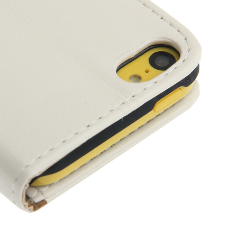 Crazy Horse Texture Leather Case with Credit Card Slot & Holder for iPhone 5C