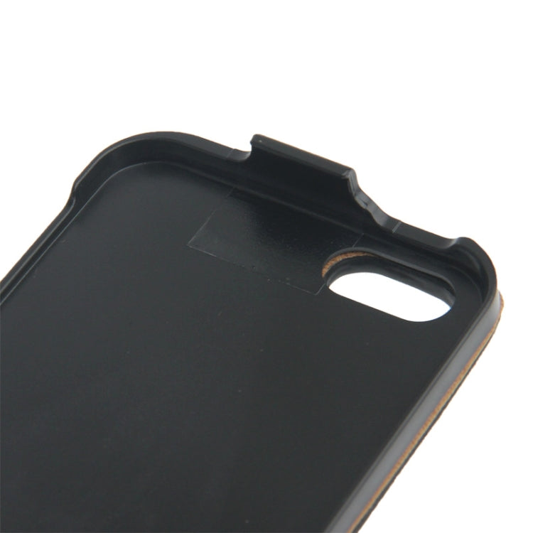 Vertical Flip Leather Case for iPhone 5C(Black)