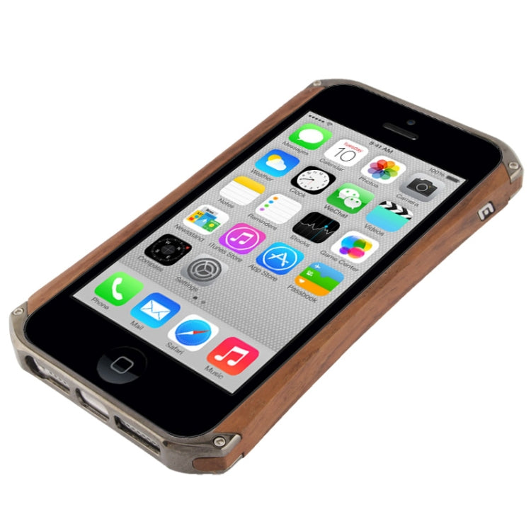 Rosewood + Plating Plastic Combination Bumper Frame with mini Screw Kit for iPhone 5C