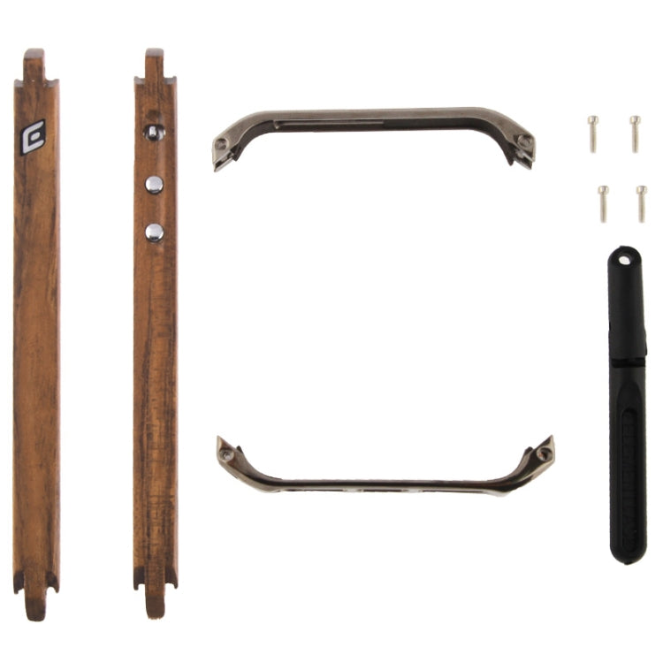 Rosewood + Plating Plastic Combination Bumper Frame with mini Screw Kit for iPhone 5C