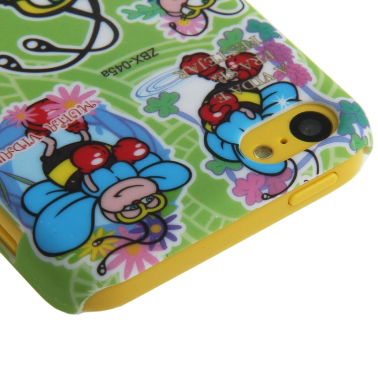 Frosted Surface Honeybee Pattern Plastic Case for iPhone 5C
