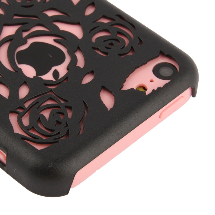 Hollow Carved Rose Plastic Case for iPhone 5C