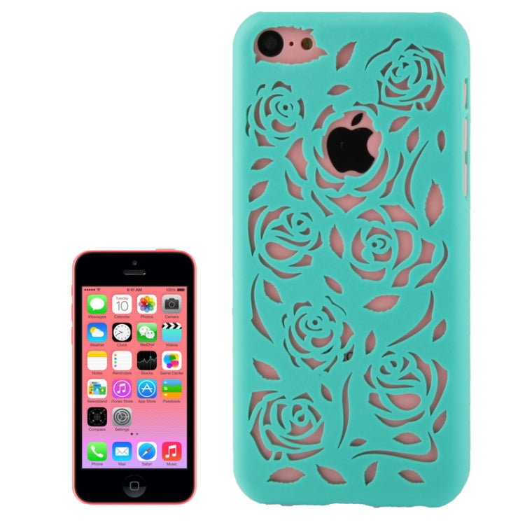 Hollow Carved Rose Plastic Case for iPhone 5C