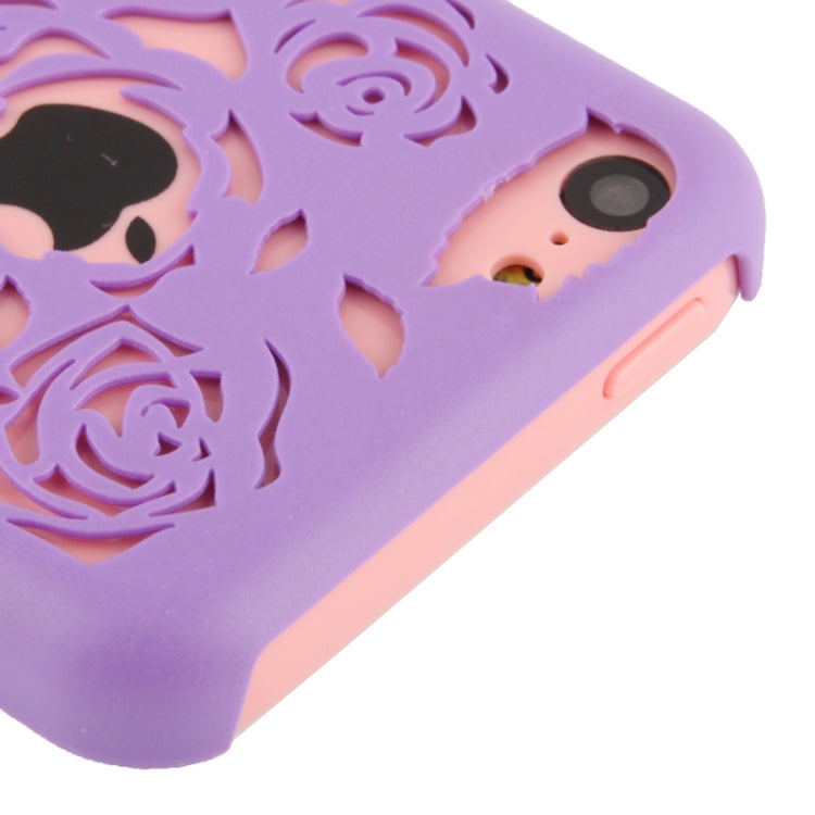 Hollow Carved Rose Plastic Case for iPhone 5C